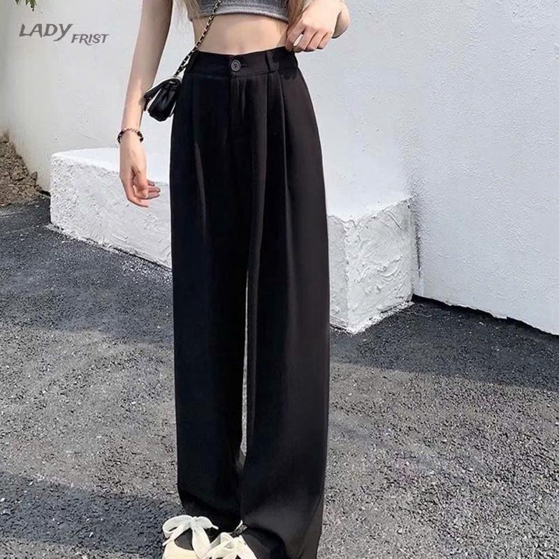 XẢ HẾT quần dài ống suông rộng bigsize lưng cao vải mango mềm cho nữ có thun lưng Q552