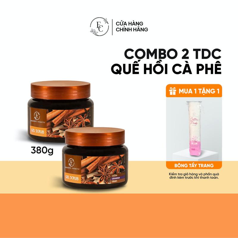  Combo 2 Tẩy Tế Bào Chết Body Quế Hồi Cà Phê 380g Exclusive Cosmetic Giúp Da Trắng Sáng Mịn Màng Nữ 