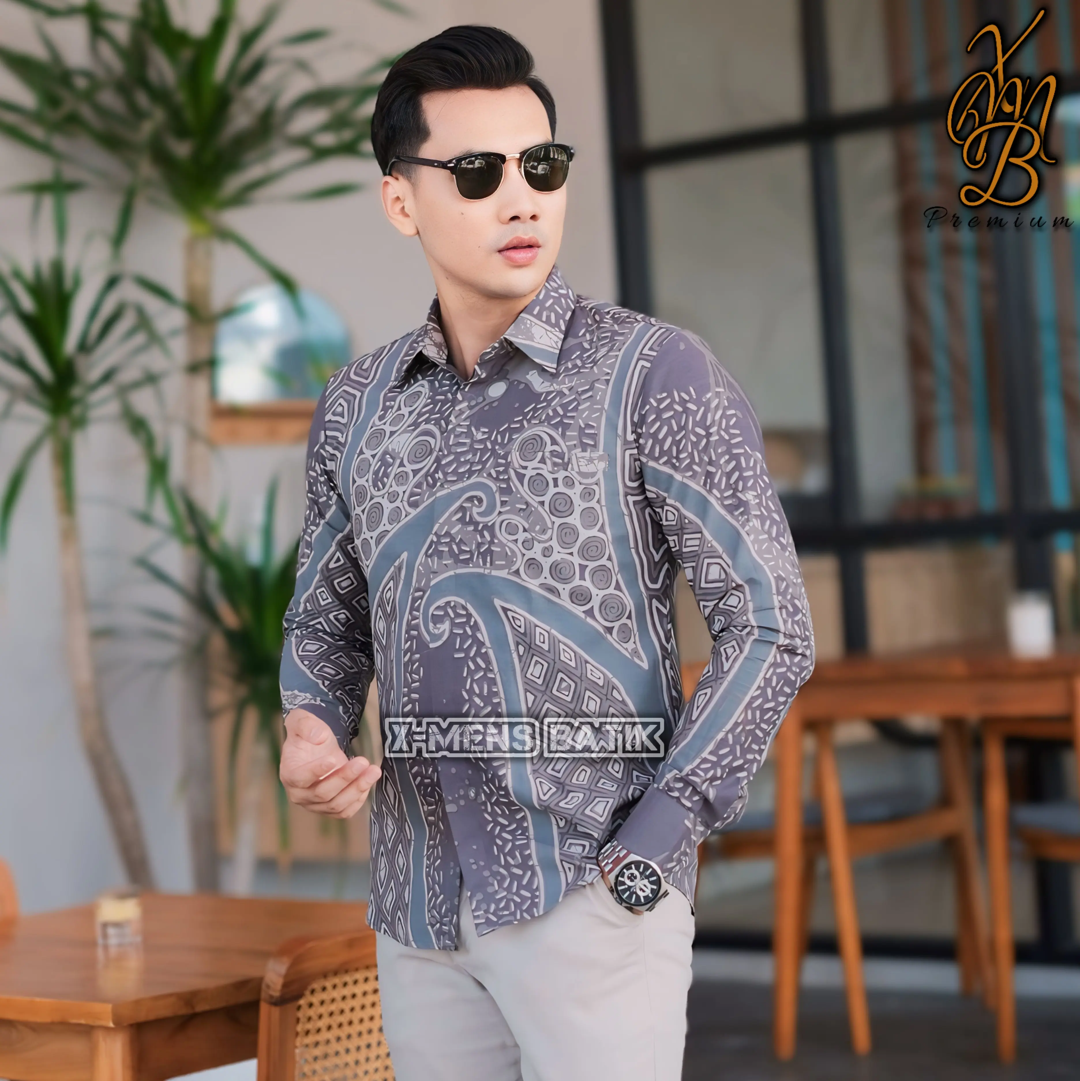 Kemeja batik slimfit pria premium lapis puring motif pradhika manggala Tarro