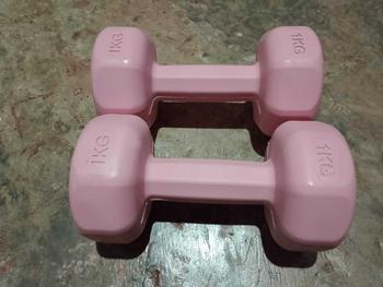 Product Review of Dumbbell Set Pair 1KG to 3KG Lady Dumbbell Muscle Fitness Exercise Equipment swing kettlebell weights from A**💜 1