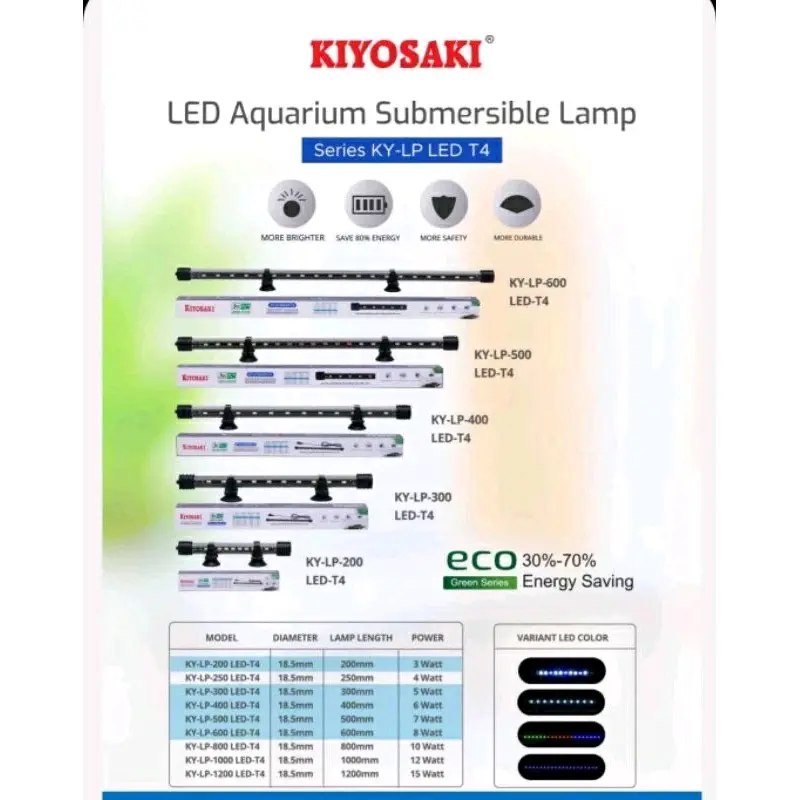 Lampu Led Celup T4 20 30 40 50 60 cm Aquarium Aquascape 3