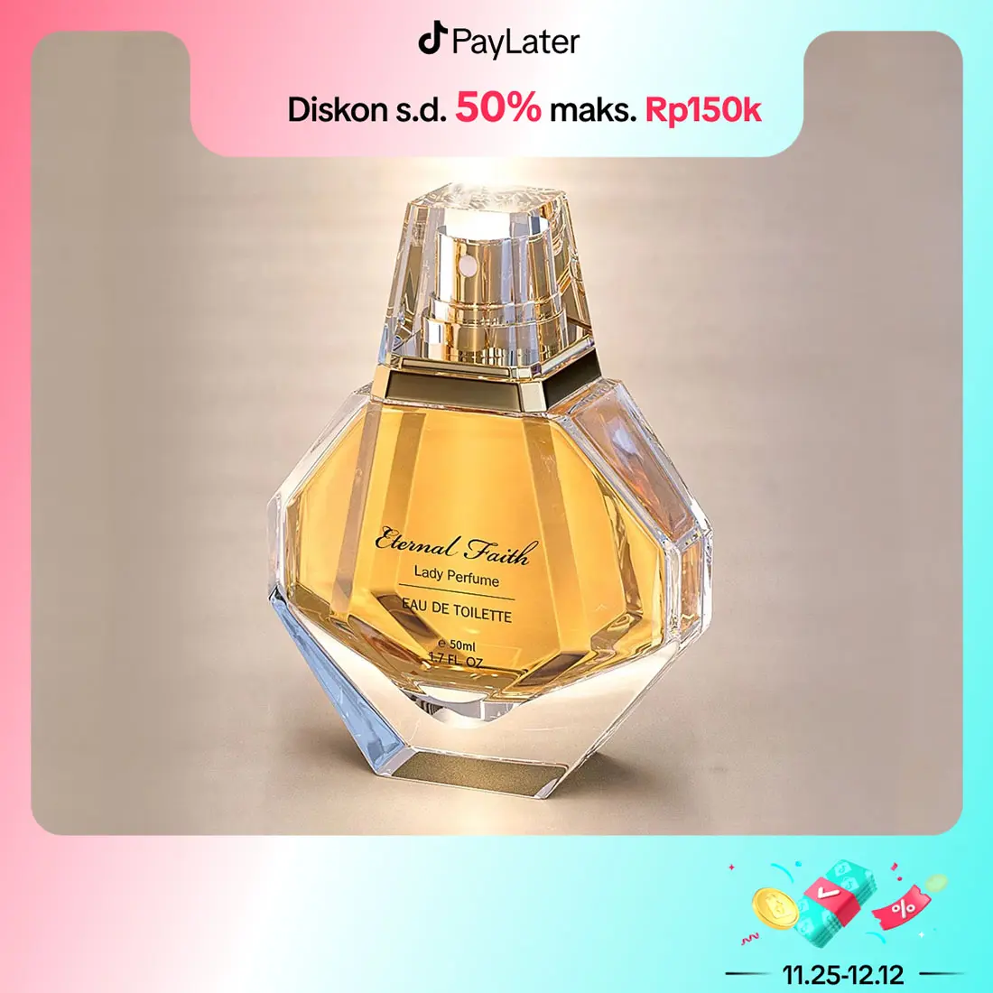 【PREMIUM】Miniso Official Perfume Eternal Faith Parfum Wanita Cewek Sensual Tahan Lama Minyak Wangi Bunga Buah 50ml