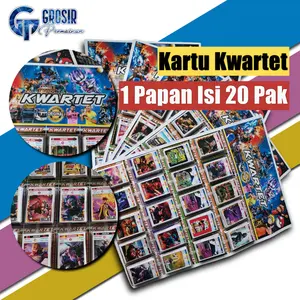 Mainan Kartu Kwartet Lembaran Isi 20 Pak Bermacam Karakter Hero Termurah Bisa COD