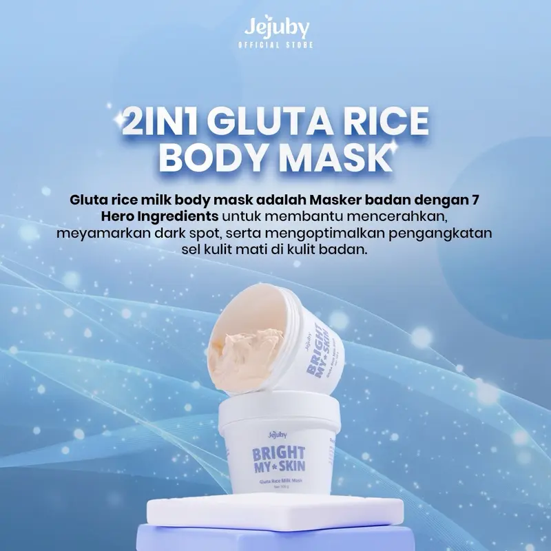 [BUNDLING MASKER] Gluta Rice Milk Mask 1Pcs & Gluta Rice Clay Mask 1Pcs Jejuby 2