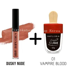PAKET OMBRE IMPLORA URBAN LIPCREAM DUSKYNUDE + LIPTINT VAMPIRE BLOOD Bibir Brown