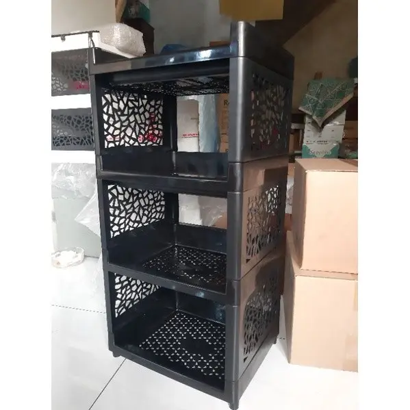 Rak Apartemen 4 Susun Serbaguna Kuat - Model Terbaru Penyimpanan Plastik 2