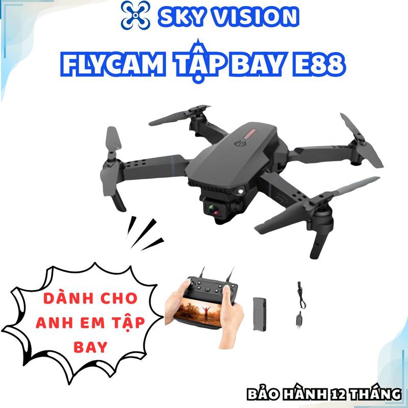 E88 Pro Drone camera 4k mini Flycam điều khiển từ xa Camera kép Chụp chống rung Camera kép Máy Bay