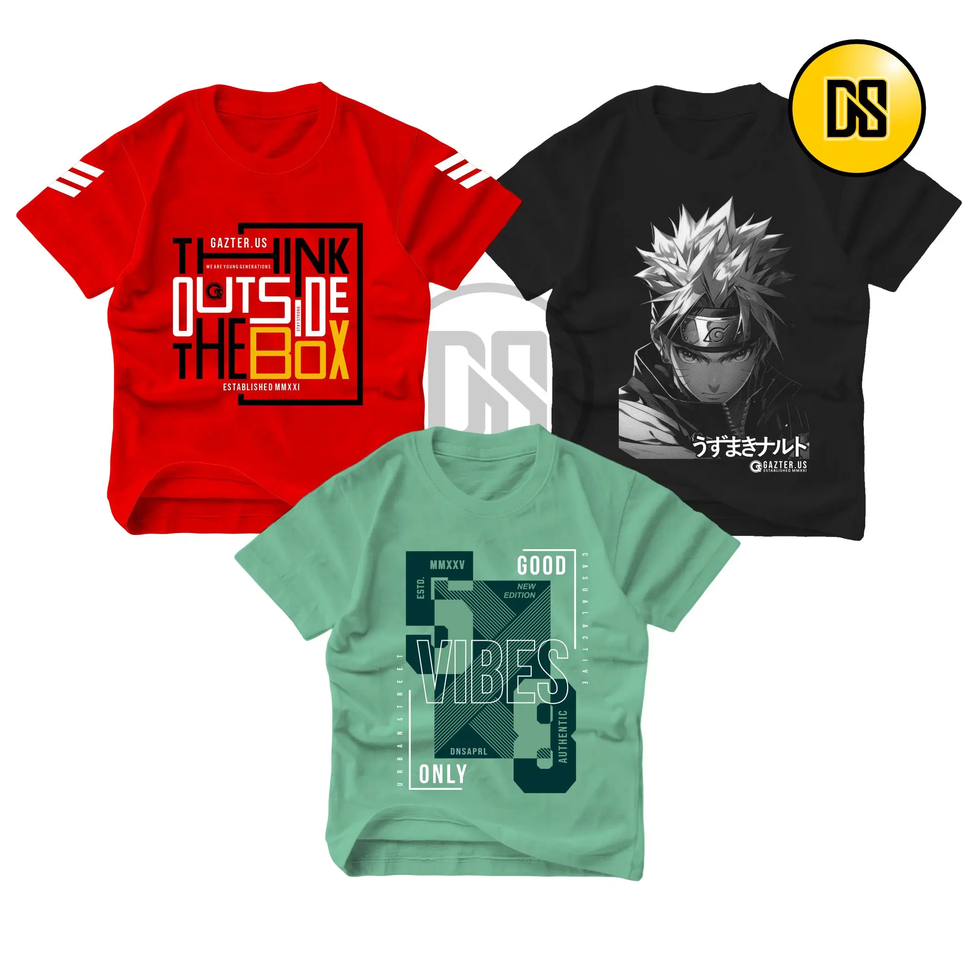 Paketan kaos anak laki-laki distro keren kekinian bahan katun isi 3 pcs Fashion