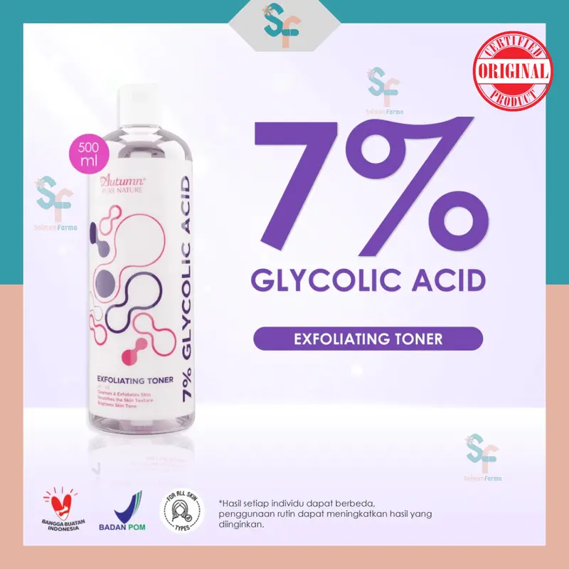 Autumn Glycolic Acid 7% Toning Solution Exfoliating Toner (white) 500ml 0