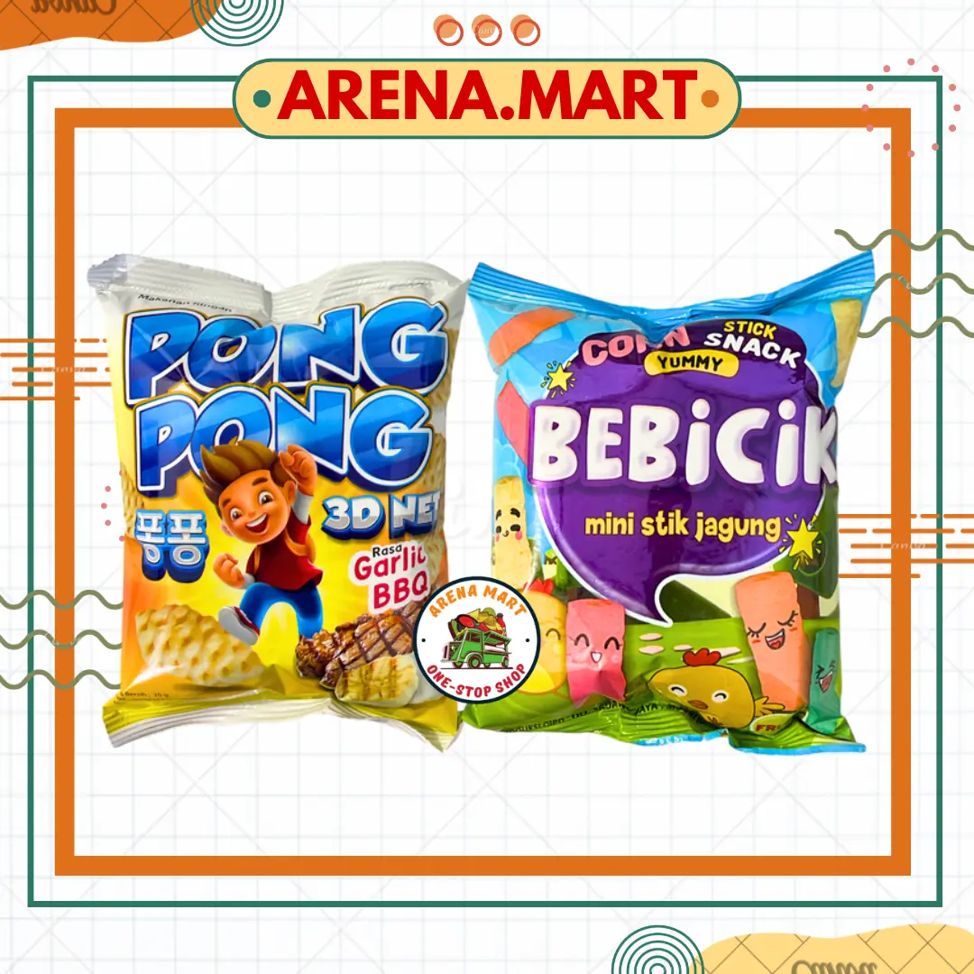 Snack Viral Ciki Chiki Bebicik Pongpong Pong Pong Berhadiah uang Jajanan Anak Hadiah Ulang Tahun Hujan Uang