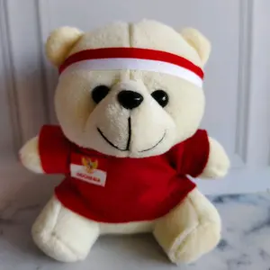 boneka teddy bear kemerdekaan , ukuran 15cm/boneka 17 Agustus