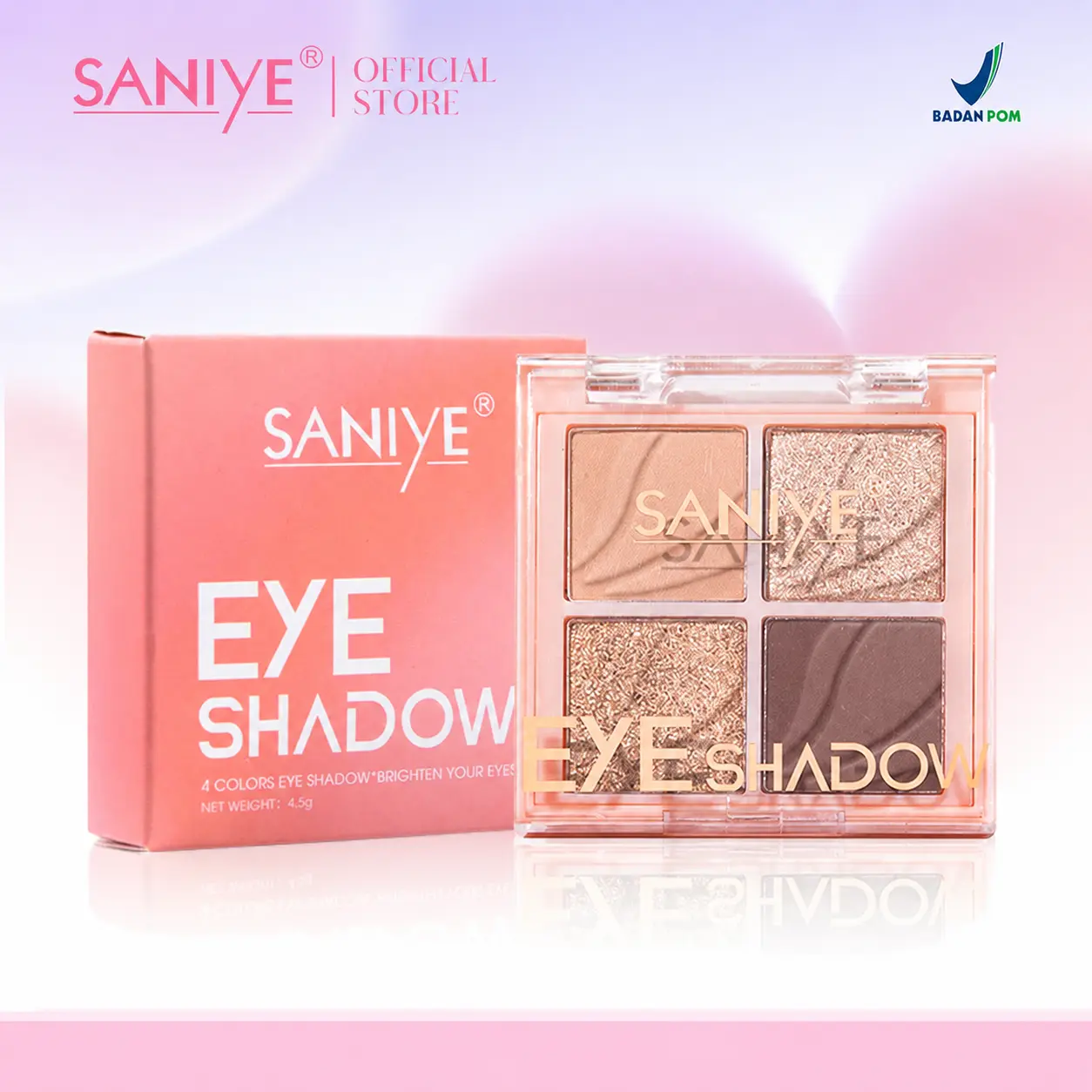 SANIYE KOL Eyeshadow Palette 4 Warna Glitter Eyeshadow  E0435