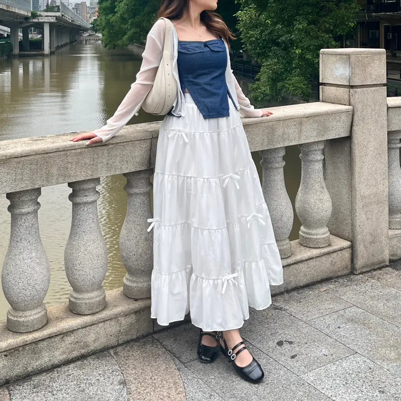 RX FASHION - PEONY SKIRT RIBBON / ALICE RIBBON MIDI SKIRT / RUBY ROK COQUETTE / COQUETTE MAXI SKIRT -PN