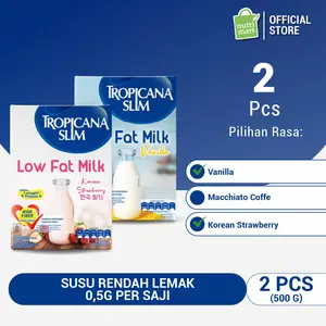 Twin Pack: Tropicana Slim Low Fat Milk 500g – Susu Rendah Lemak Tanpa Penambahan Gula Pasir