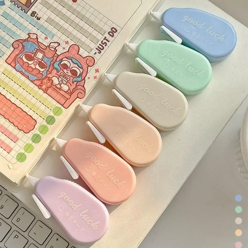 Set 8 Pita Koreksi Transparan Kertas Lucu Correction Tape Morandi Penghapus Tip Ex Kertas Stationery Tidak Mudah Terputus Pita Koreksi