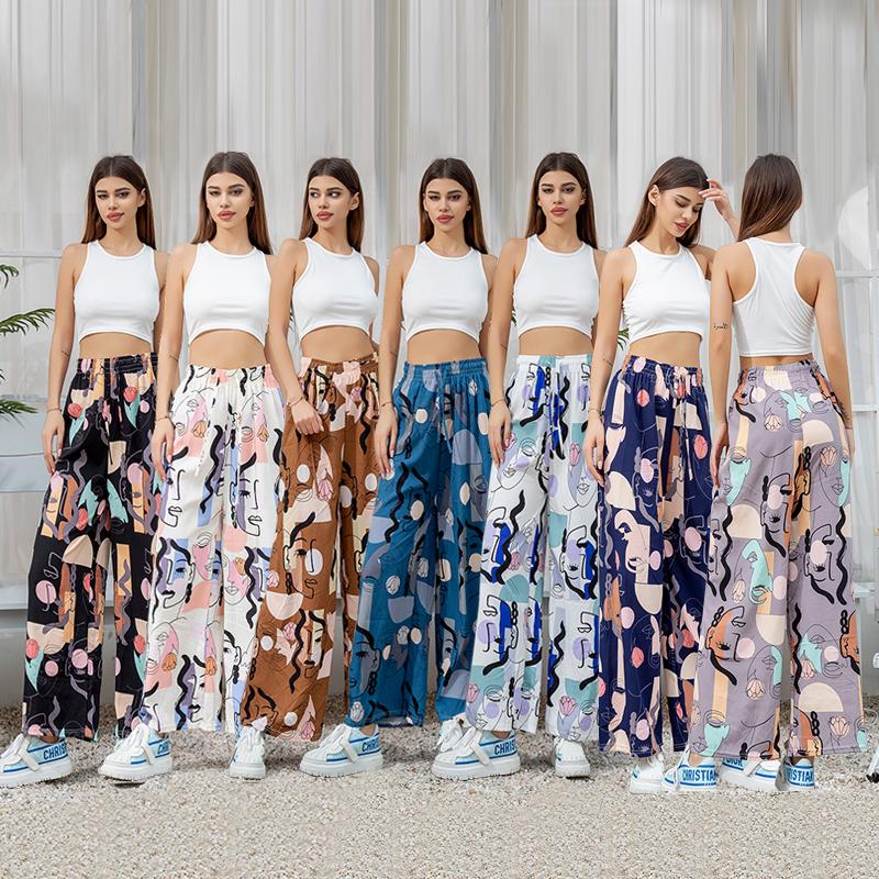Product Introduction of fat Women pants casual high waist wide leg comfortable plus size loose pants counter quality brand Fit Trouser Womenswear Bottom Soft Belt Day Elastic Lingerie 10