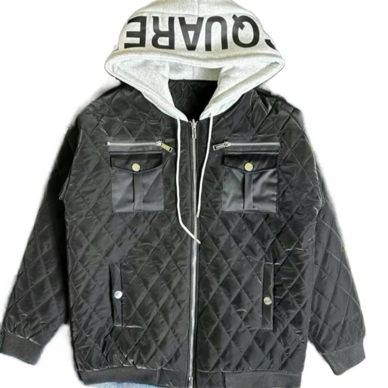 Áo khoác phao trần trám nam nữ mặc ok phối nỉ mũ cao cấp fom 40-72kg Jacket aokhoac namáo phao