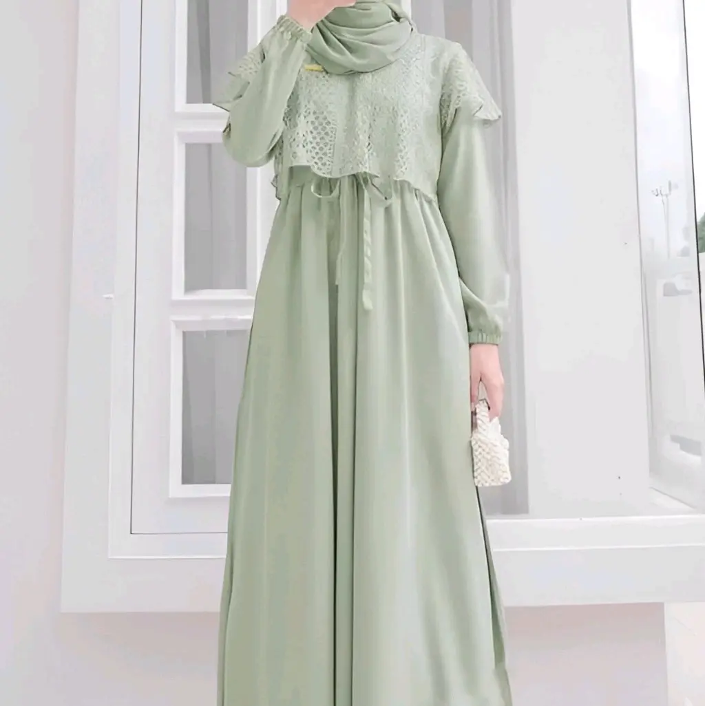 GAMIS WANITA DEWASA CRINKLE MIX BRUKAT MODEL TERBARU,GAMIS KONDANGAN BRUKAT,GAMIS CRINKLE MURAH,gamis dewasa kekinian bahan  Airflow