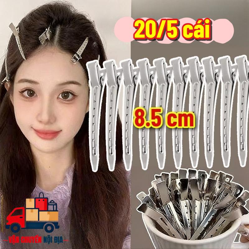 20 cái Kẹp Tóc Mỏ Vịt Kim Loại Chuyên Nghiệp - Dụng Cụ Tạo Kiểu Salon, Chia…
