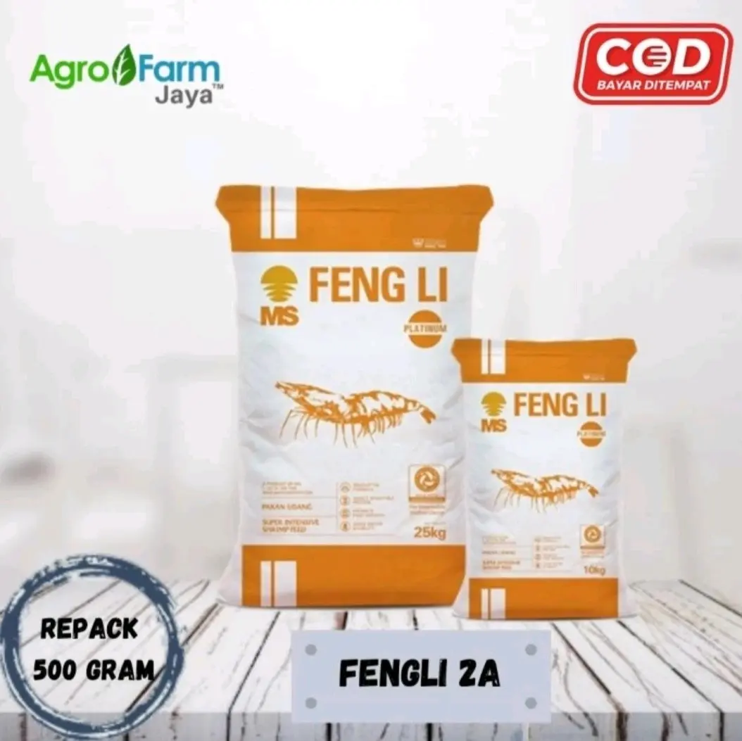 pelet udang fengli 2A kemasan 500 gram