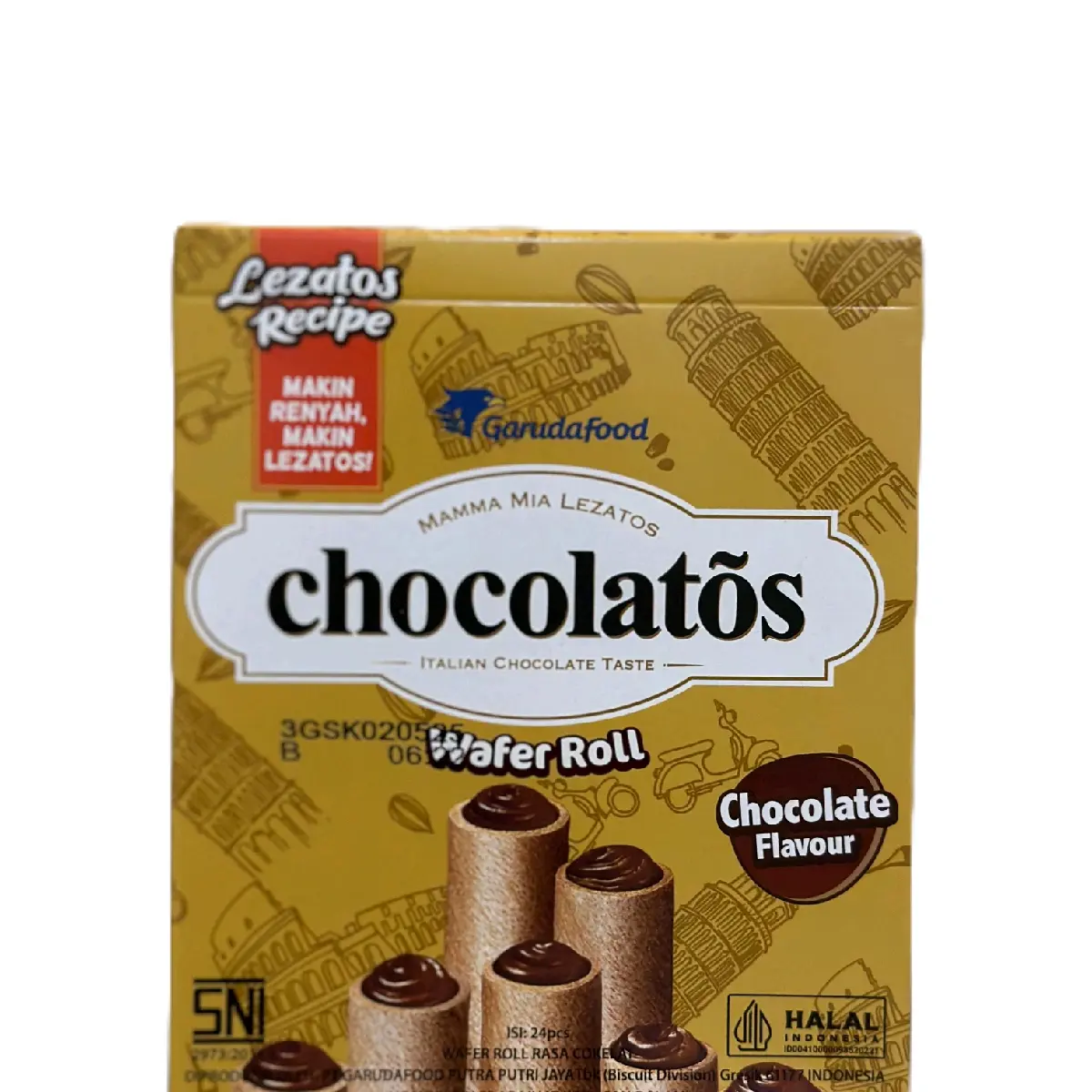 Gery Chocolatos Wafer Roll 500 9gr (1 Box isi 24 pcs) - Termurah - Food, Chocolate