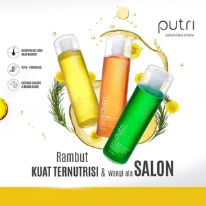Putri Hair Tonic 200 & 450 Ml - Perawatan Rambut untuk Mencegah Rontok dan Menyuburkan Rambut dengan Ginseng - Hijau