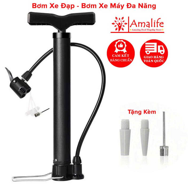  Bơm Xe Đạp Bơm Xe Máy Cầm Tay Nhỏ Gọn Cơ Động Dùng Cho Van Pháp Van Mỹ - Bơm Tay Đa Năng Nhỏ Gọn BCT1 Chính Hãng Amalife 