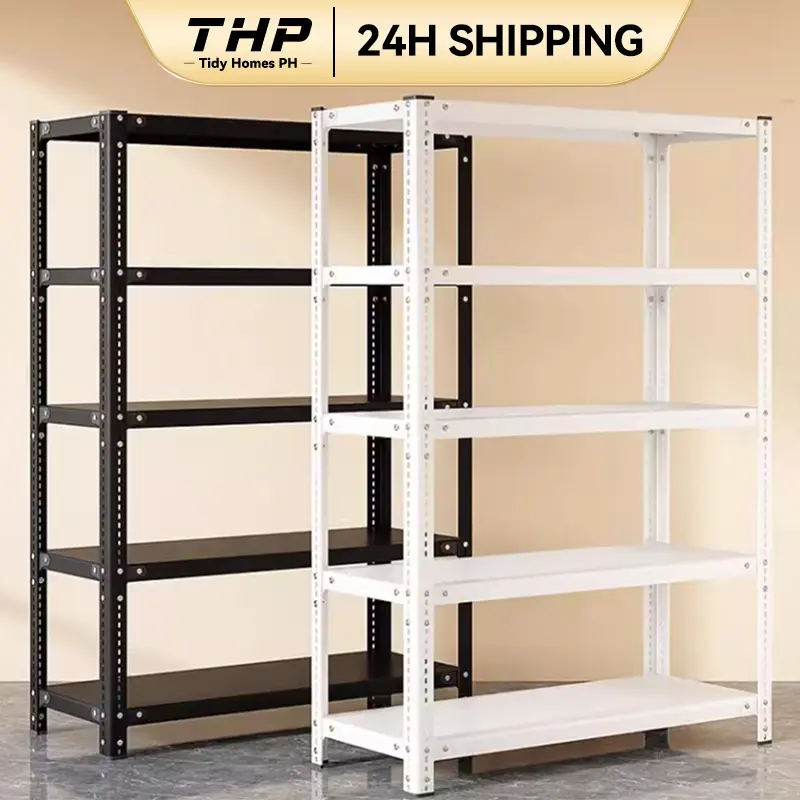 THP organizes storage to avoid clutter Suitable for kitchen bedroom supermarket warehouse and other scenes The shelf can be adjusted freely High-strength steel is wear-resistant Racks