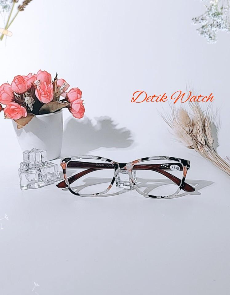 Product Introduction of Kacamata Baca Kacamata Plus Frame Kotak Leopard Putih ZZ455D-T Lensa Free Box dan Kain Lap 4