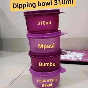 Mangkok dipping bowl 310ml isi 4, untuk buah potong, lauk, sayur bekal makan