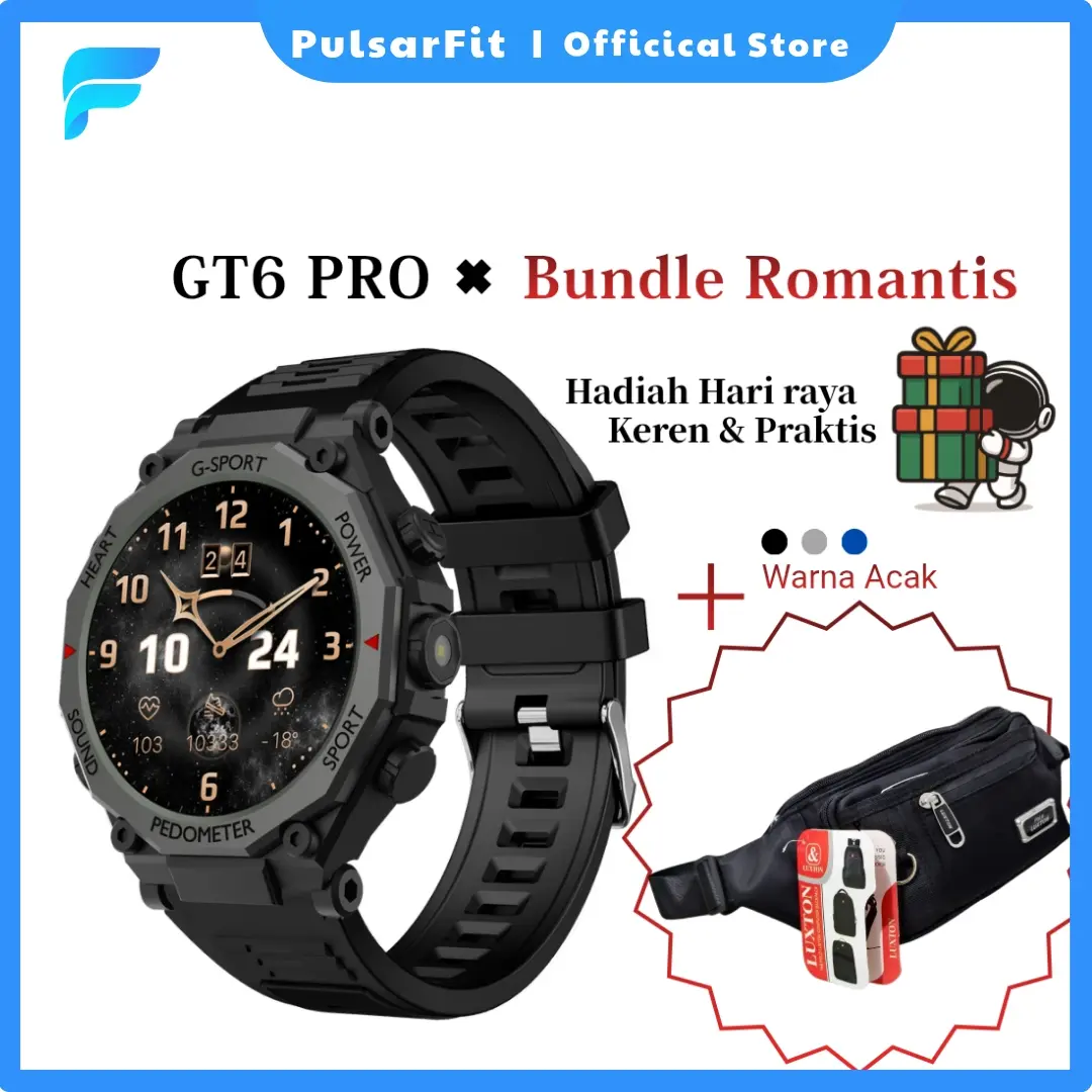 Paket Tas Pinggang:GT6PRO Hitam+Tas