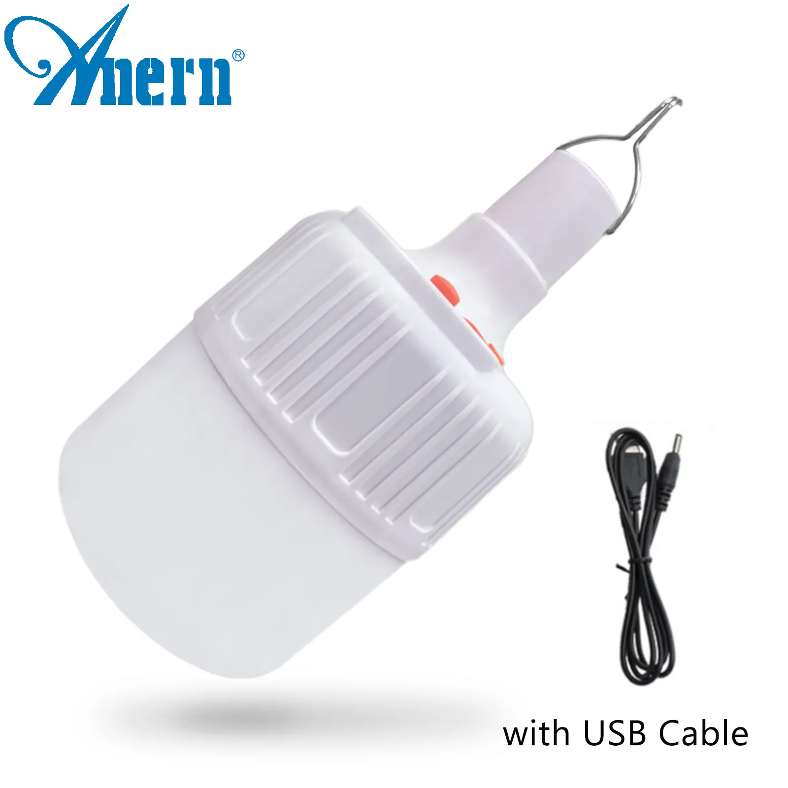 Bóng đèn LED, Anern, 50W, Bóng đèn ngoài trời, Bóng đèn dự phòng, Có Thể Sạc Lại, Đèn cửa hàng, Có Móc Treo, Sạc không dây, Có Thể Điều Chỉnh Độ Sáng 5 cấp