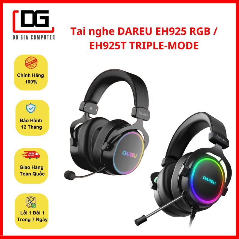 Tai nghe DAREU EH925 RGB EH925T TRIPLE-MODE Giả lập 7.1 Bảo Hành Chính Hãng 12 Tháng Nhét Tai Led Nghe Nhạc Earphone