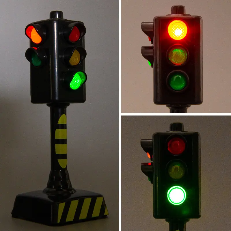 Mini Sound And Light Traffic Light Model Toys Early education Traffic Signal Light Flash Parking Scene Simulation Gifts Toys