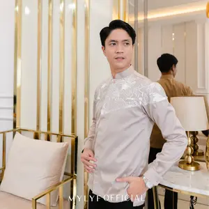 MYLYF Official Kemeja Calvin Pria Bahan Maxmara Pakaian Atasan Pria Laki Laki Slimfit Lengan Panjang Formal Kemeja