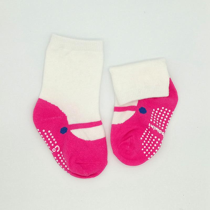 Baby Girl Anti-slip Floor Socks Cotton Patchwork Breathable Short Socks 3