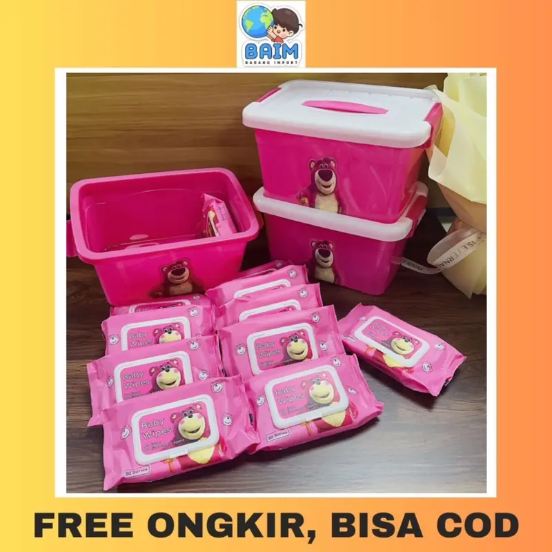 Baim Runbeier Tisu Tissue Basah Bayi Murah Aman - Wet Tissue Baby - Lap Tangan dan Mulut Bayi 0