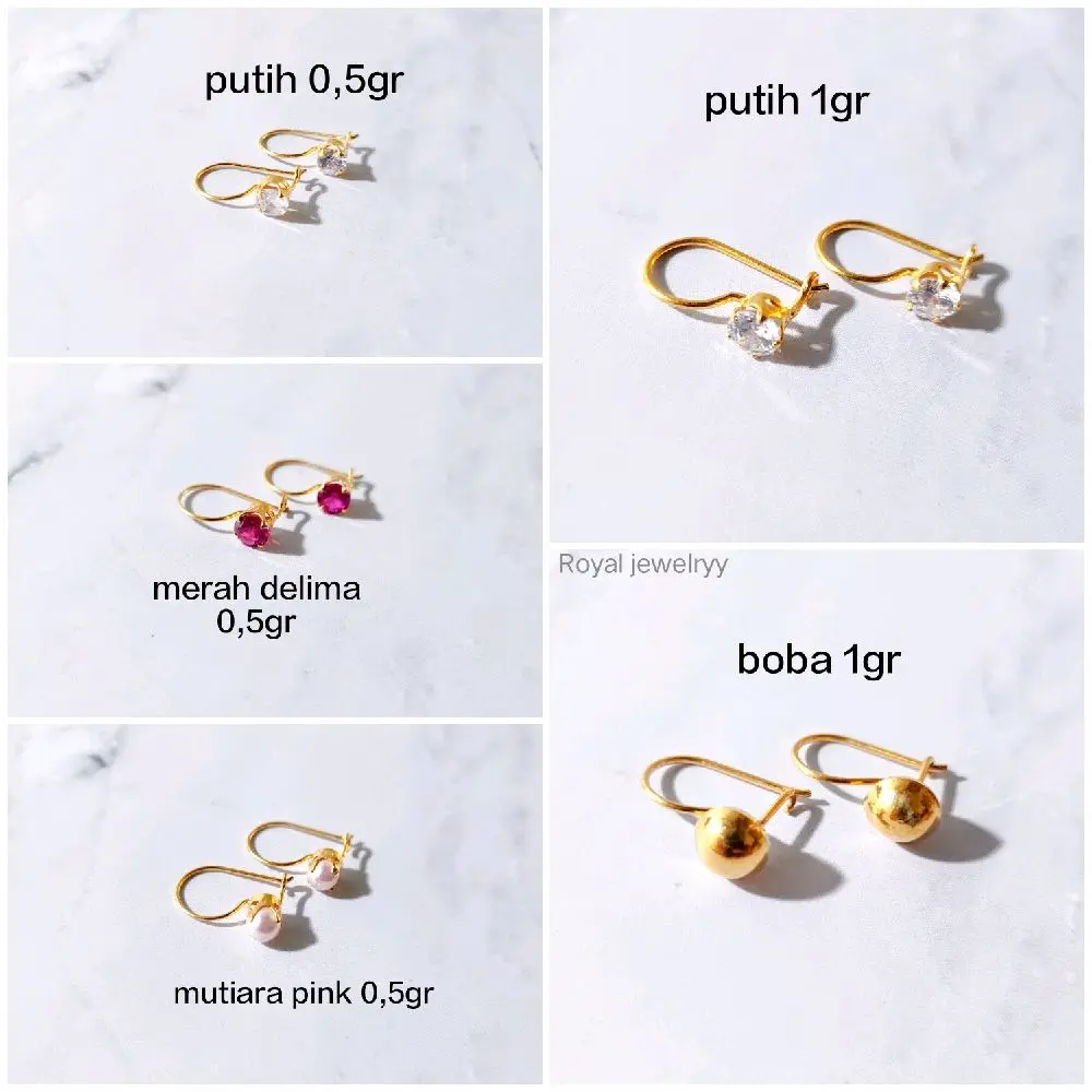 Anting desy | berat 0,5gr, 1gr | Royal jewelryy