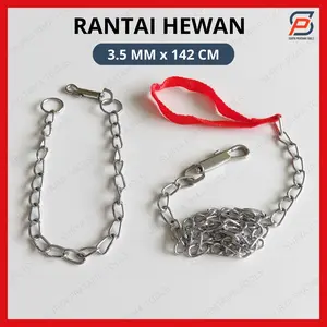 Rantai Hewan 3.5 mm x 142 cm / Rantai Anjing Stainless 3,5mm x 1.4 meter / Tali Tuntun Anjing