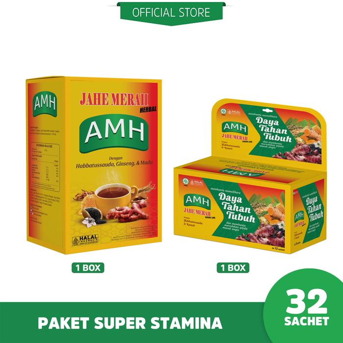 Gambar Paket Super Stamina (1 Box AMH DTT + 1 Box AMH Herbal FB 20 Sachet ) dari AMH Official Shop Kota Administrasi Jakarta Barat Tokopedia