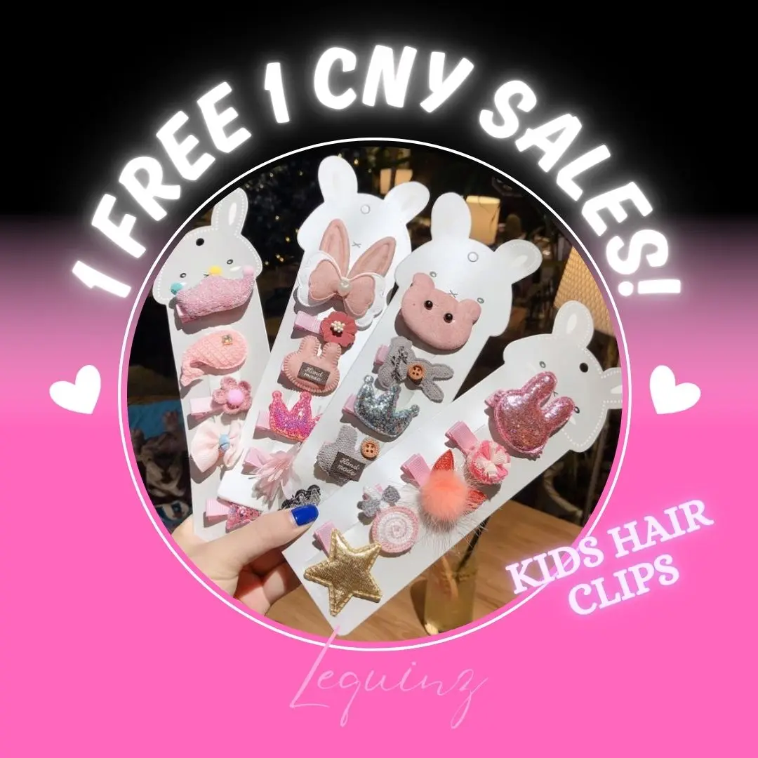 {SG} LEQUINZ 1 Free 1 Girls Kids Hair Clips Baby Hair Pin Accessories