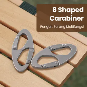Carabiner 8 Shaped Karabiner Silver
