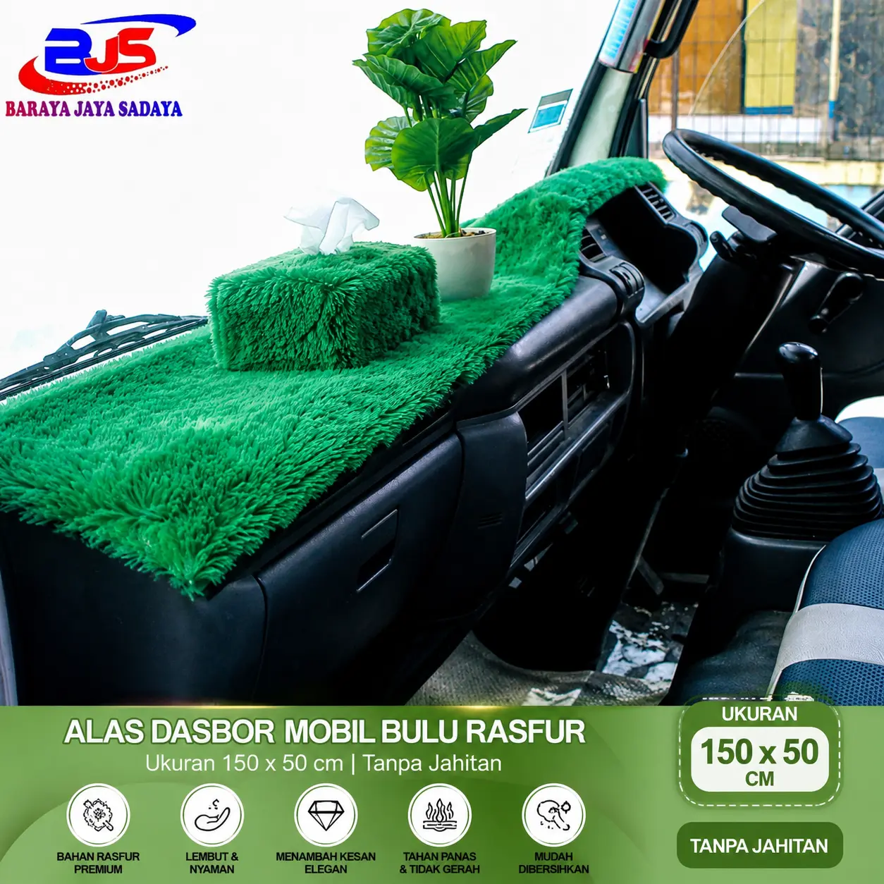 Alas Dasbor Mobil Bulu Rasfur Size 150x50cm / Cover Dasbor Mobil MURAH Car