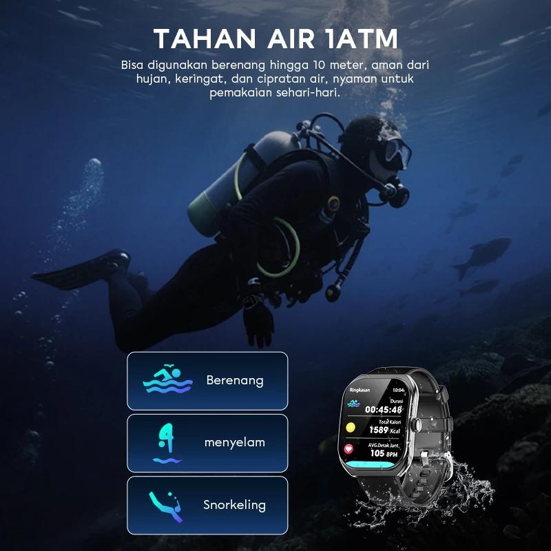 VIVAN Smart Watch 2.01 Inch Waterproof 1 ATM 100+ Sports Mode Professional Health Monitoring Battery 350mAh Up To 7 Days VWF19S Garansi 12 Bulan