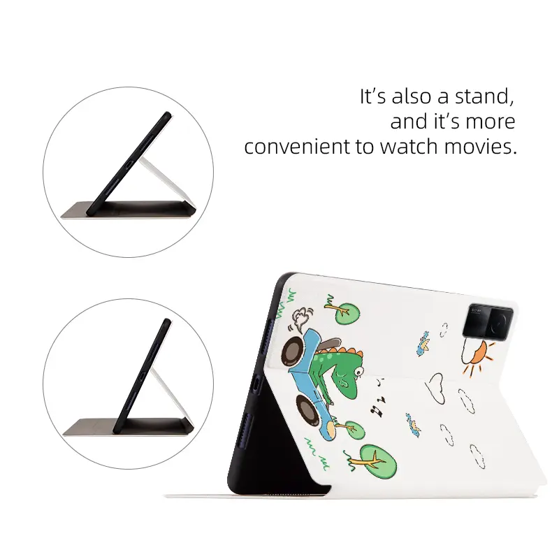 Ốp Máy Tính Bảng, Dành Cho Xiaomi Redmi Pad Se 2023 11-Inch, Ốp Da Pu Họa Tiết Hoạt Hình Thời Trang, Giá Đỡ Gập, Có Thể Gập Lại, Thích Hợp Cho Máy Tính Bảng Redmi Pad Se 11-Inch 4