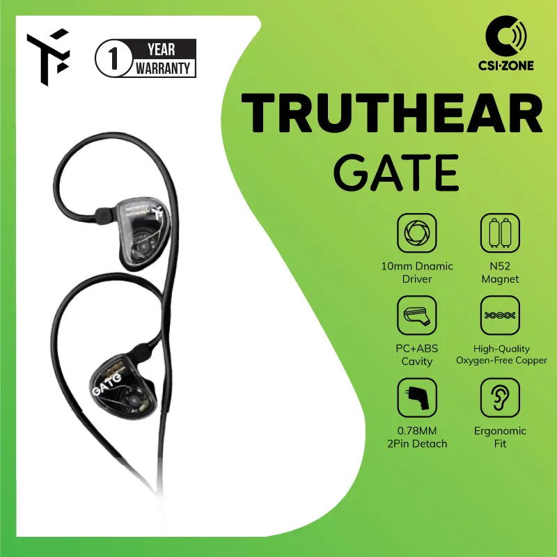 TruthEar GATE 1DD Dynamic Driver In Ear Monitor Earphone