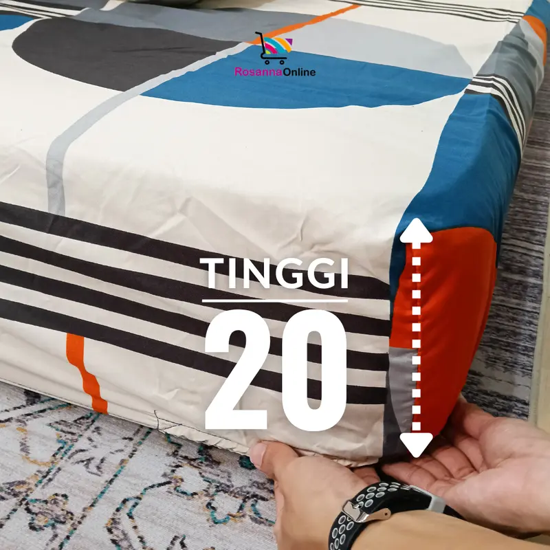 Vito - Sprei Set Fitted 180x200 | 160x200 | 120x200 Motif Minimalis Aesthetic 3
