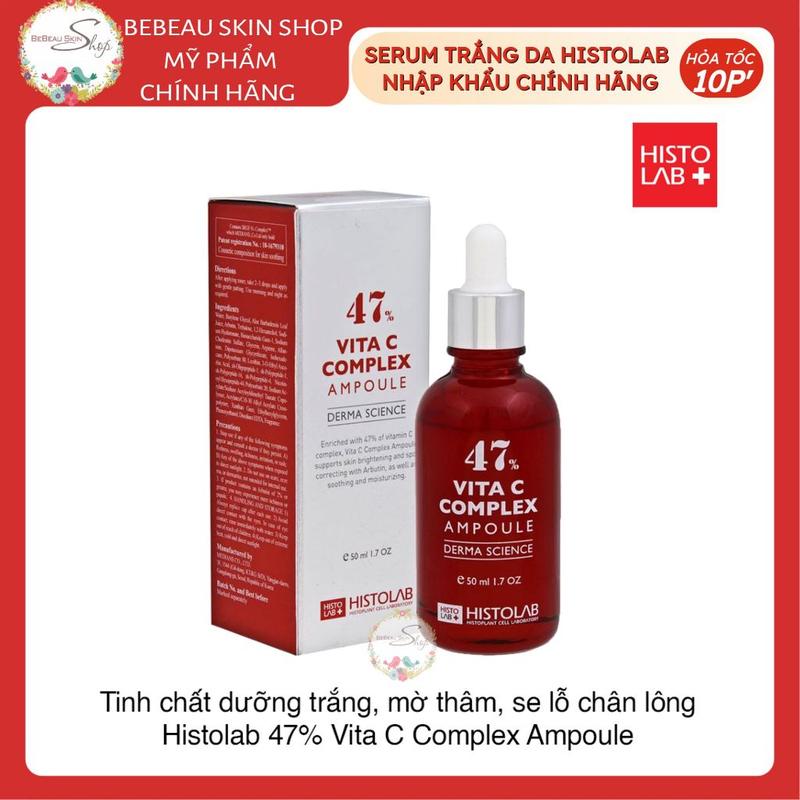 【Giá ưu đãi hôm nay】 ❁Serum Dưỡng Trắng HISTOLAB Vita C Complex Ampoule 47% Hỗ Trợ Tăng Sinh Collagen, Căng Bóng Da♤