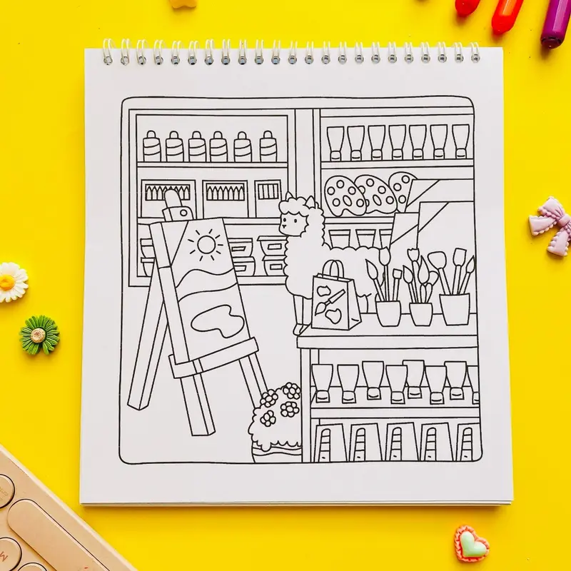 Cute Shop Super Cute Coloring Book - Buku Mewarnai Yang Cocok Untuk Mengisi Waktu luang 2