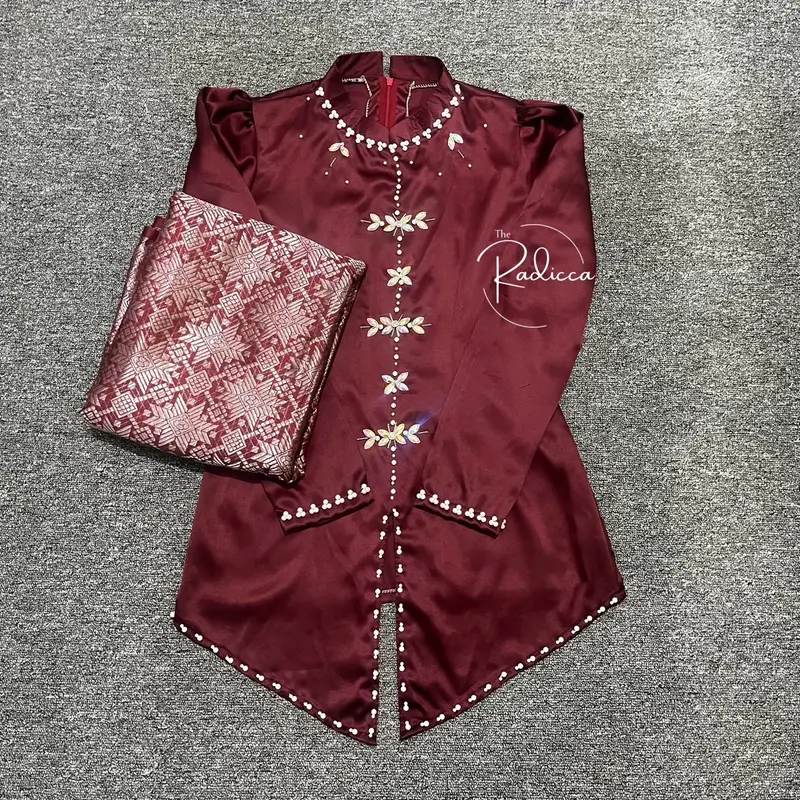 Alana One Set Baju Kurung Melayu Rok Songket dan Satin Ofc The Radicca 2